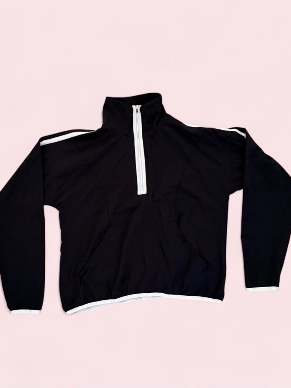 Beyond Yoga Black Pullover with White Trim